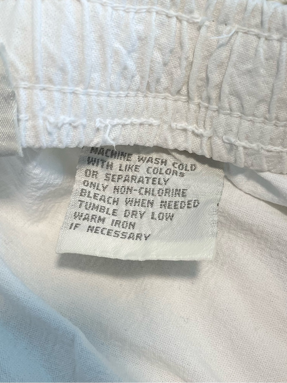 100% Cotton Erika White Women’s Linen Lightweight Flowy Drawstring Pants Size M - Picture 6 of 9
